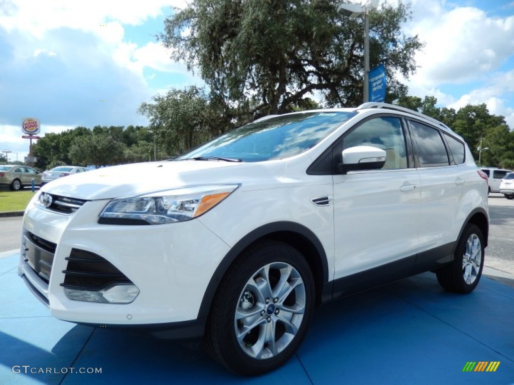 2014 Escape Titanium 2.0L EcoBoost - White Platinum / Medium Light Stone photo #1