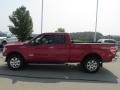 2012 Red Candy Metallic Ford F150 Lariat SuperCab 4x4  photo #7