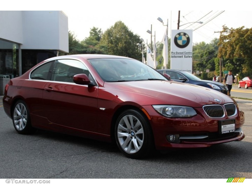 2013 3 Series 328i Coupe - Vermillion Red Metallic / Black photo #3