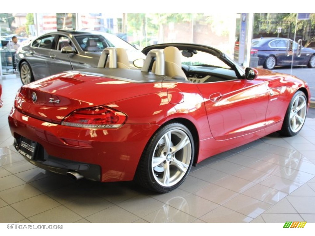 2011 Z4 sDrive35i Roadster - Melbourne Red Metallic / Beige photo #5