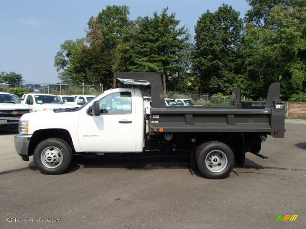 2014 Silverado 3500HD WT Regular Cab 4x4 Dump Truck - Summit White / Dark Titanium photo #1