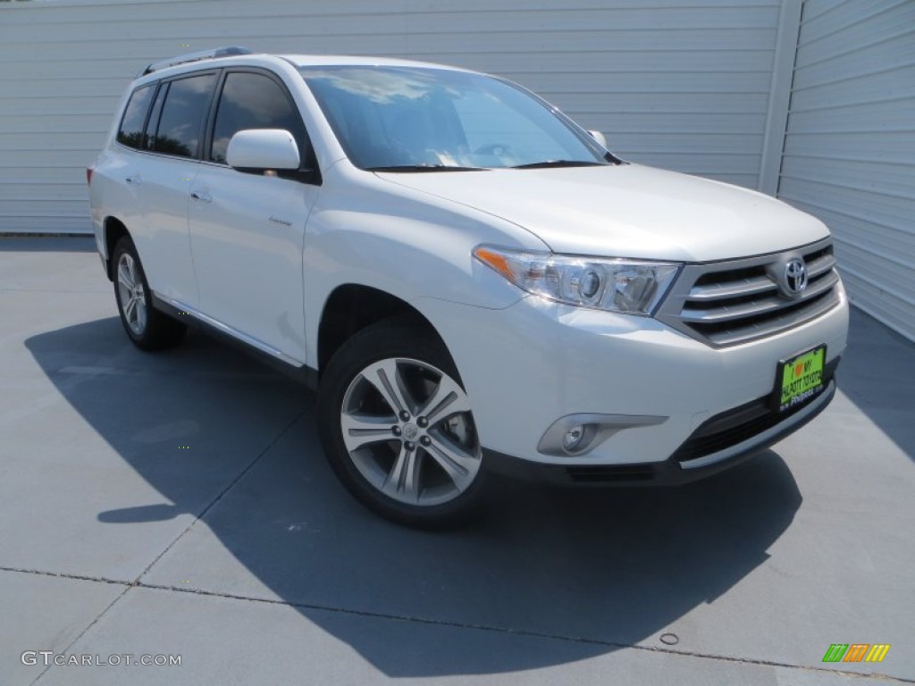 2013 Highlander Limited - Blizzard White Pearl / Black photo #1