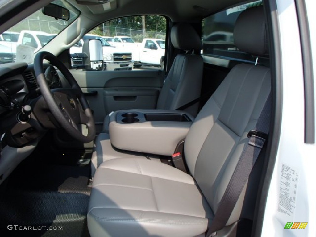 Dark Titanium Interior 2014 Chevrolet Silverado 3500HD WT Regular Cab 4x4 Dump Truck Photo #85608571