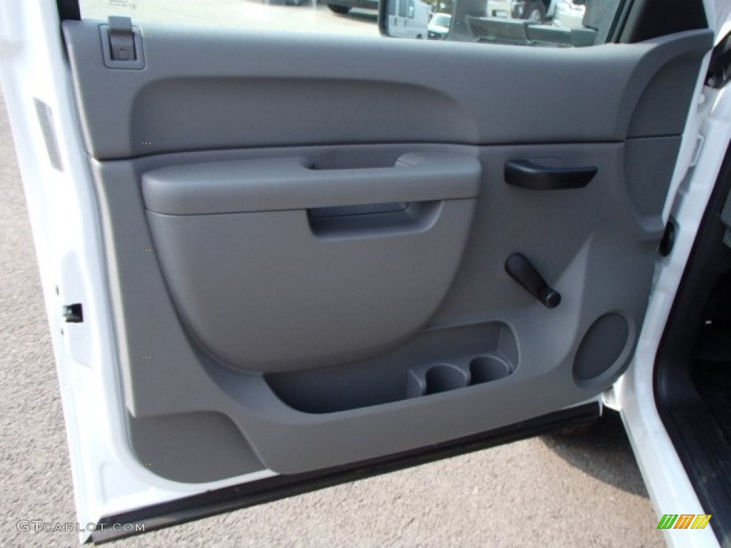 2014 Chevrolet Silverado 3500HD WT Regular Cab 4x4 Dump Truck Dark Titanium Door Panel Photo #85608589