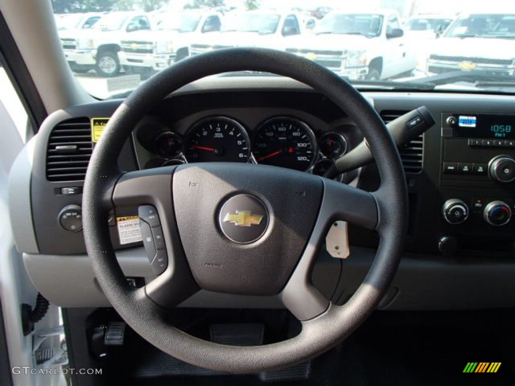 2014 Chevrolet Silverado 3500HD WT Regular Cab 4x4 Dump Truck Dark Titanium Steering Wheel Photo #85608655