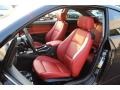 Coral Red/Black Dakota Leather Front Seat Photo for 2011 BMW 3 Series #85608748