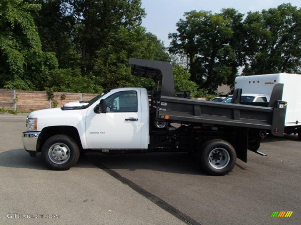 2014 Silverado 3500HD WT Regular Cab 4x4 Dump Truck - Summit White / Dark Titanium photo #1