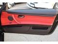 Coral Red/Black Dakota Leather 2011 BMW 3 Series 328i xDrive Coupe Door Panel