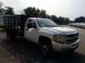 Summit White - Silverado 3500HD WT Regular Cab Stake Truck Photo No. 4