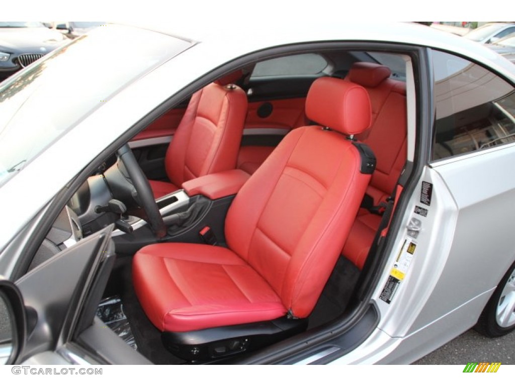 2011 3 Series 328i xDrive Coupe - Titanium Silver Metallic / Coral Red/Black Dakota Leather photo #12