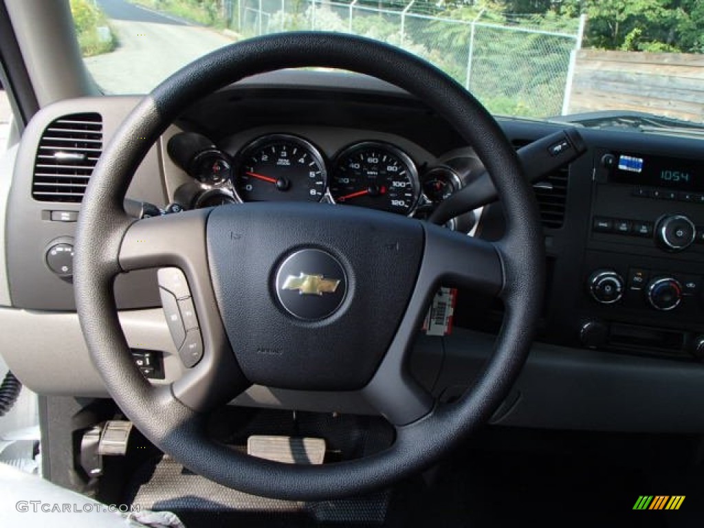 2014 Chevrolet Silverado 3500HD WT Regular Cab Stake Truck Dark Titanium Steering Wheel Photo #85609561