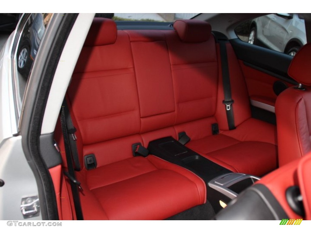 2011 3 Series 328i xDrive Coupe - Titanium Silver Metallic / Coral Red/Black Dakota Leather photo #24