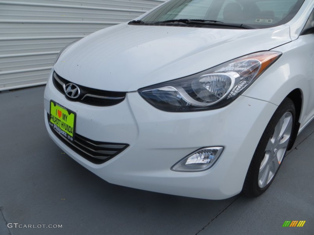 2013 Elantra Limited - Shimmering White / Beige photo #10