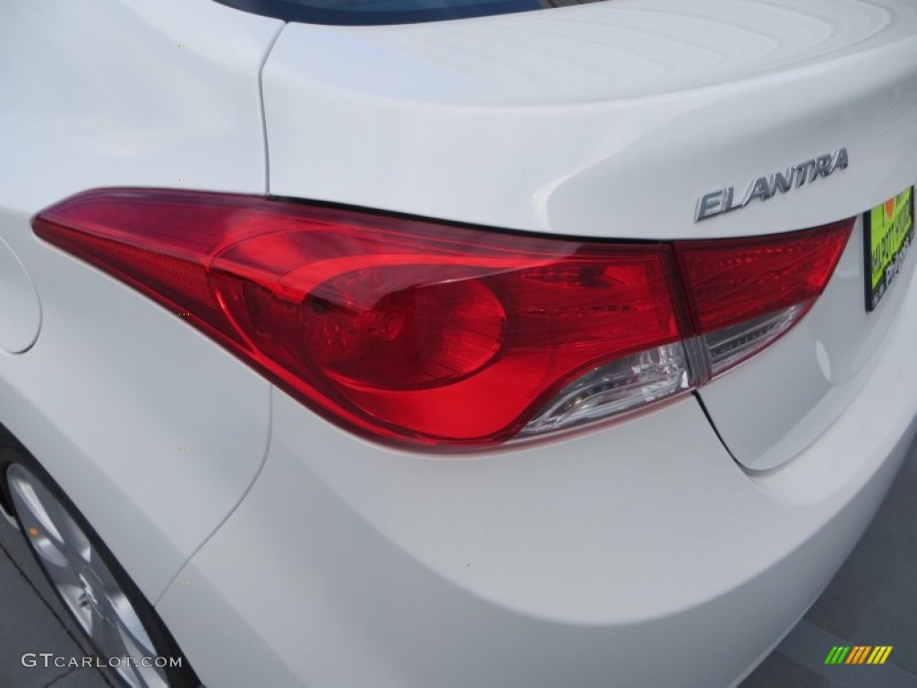 2013 Elantra Limited - Shimmering White / Beige photo #12