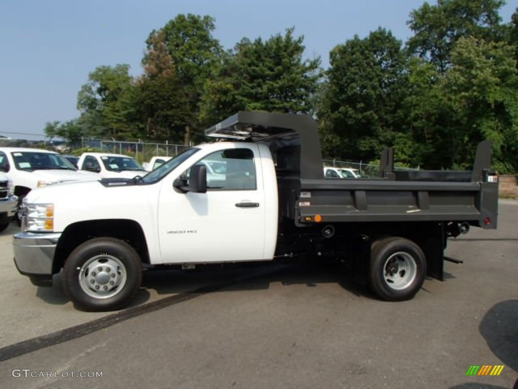 2014 Silverado 3500HD WT Regular Cab 4x4 Dump Truck - Summit White / Dark Titanium photo #1