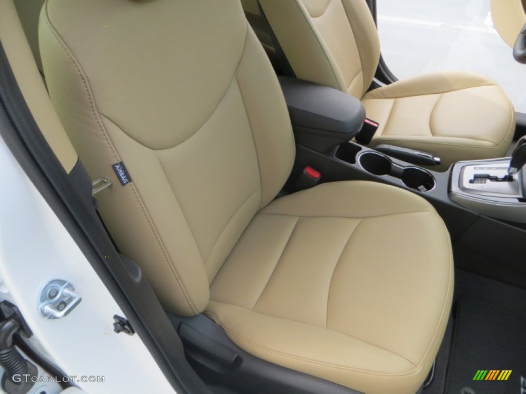 2013 Elantra Limited - Shimmering White / Beige photo #19