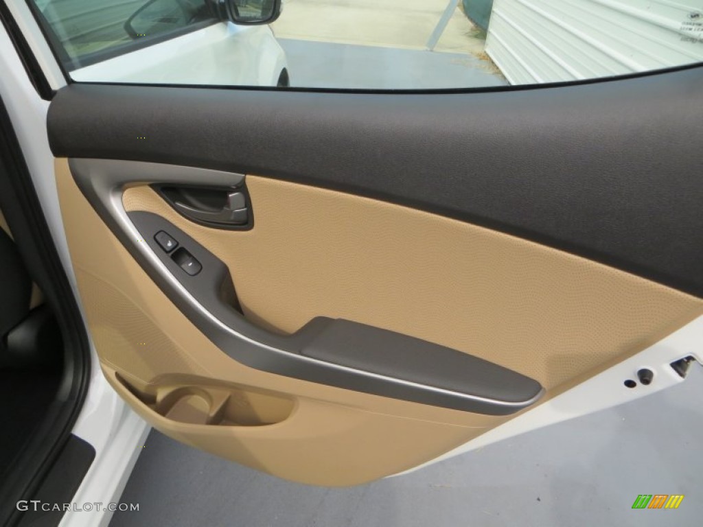 2013 Elantra Limited - Shimmering White / Beige photo #20