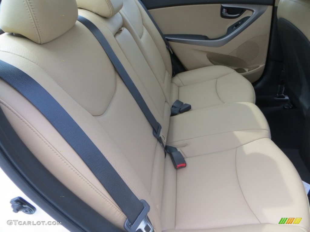 2013 Elantra Limited - Shimmering White / Beige photo #21