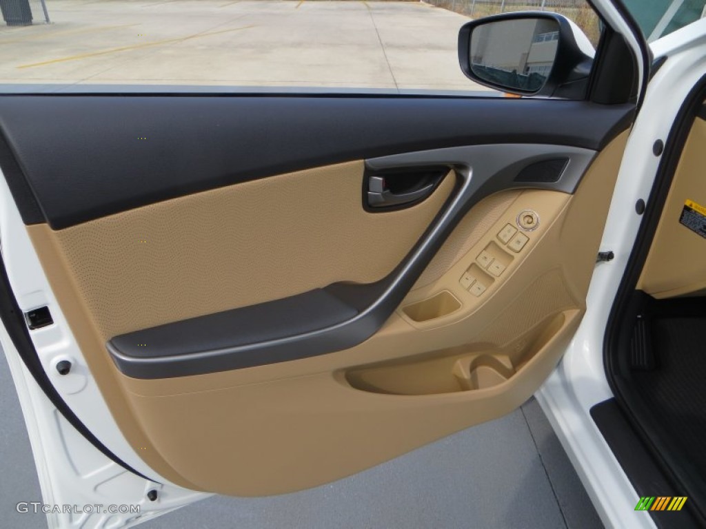 2013 Elantra Limited - Shimmering White / Beige photo #23