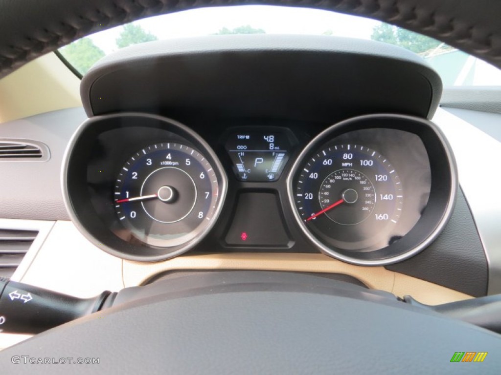 2013 Elantra Limited - Shimmering White / Beige photo #33