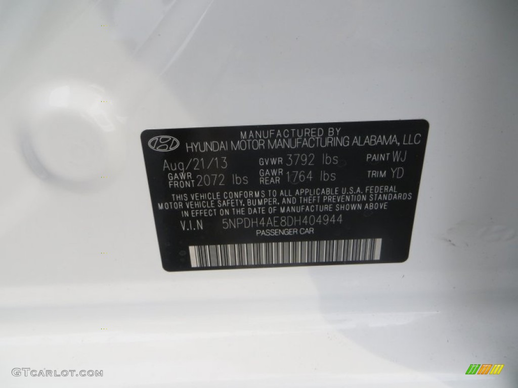 2013 Elantra Limited - Shimmering White / Beige photo #35
