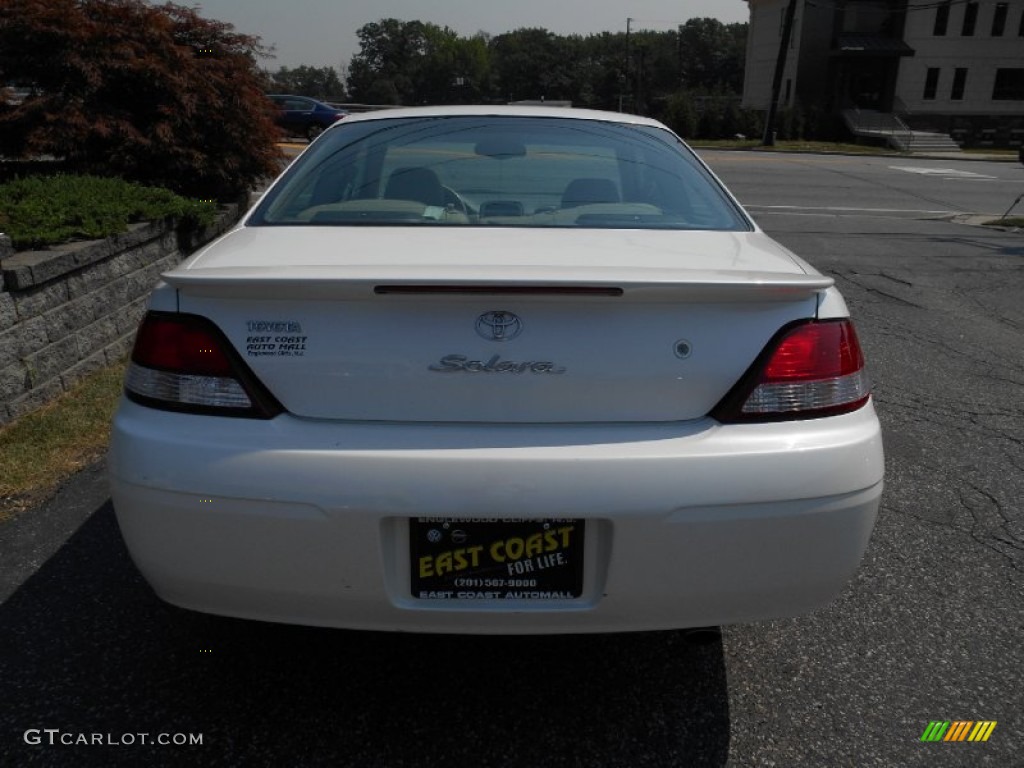 2001 Solara SLE V6 Coupe - White Diamond Pearl / Ivory photo #5