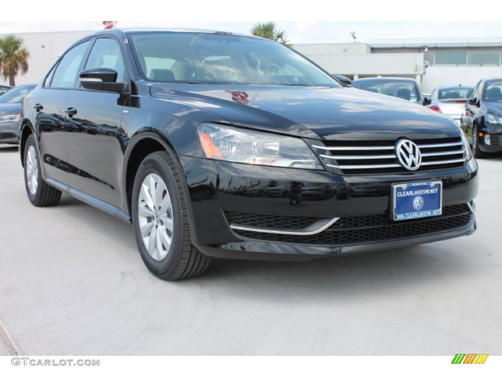 2014 Passat 2.5L Wolfsburg Edition - Black / Cornsilk Beige photo #1