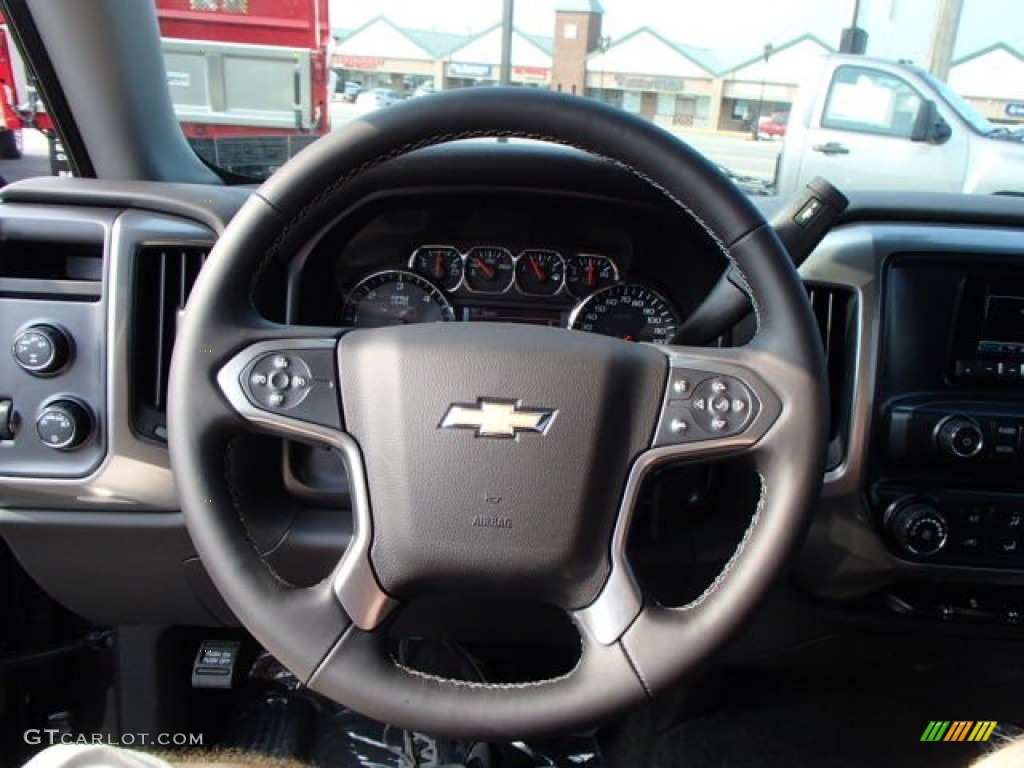 2014 Chevrolet Silverado 1500 LT Regular Cab 4x4 Jet Black Steering Wheel Photo #85612252