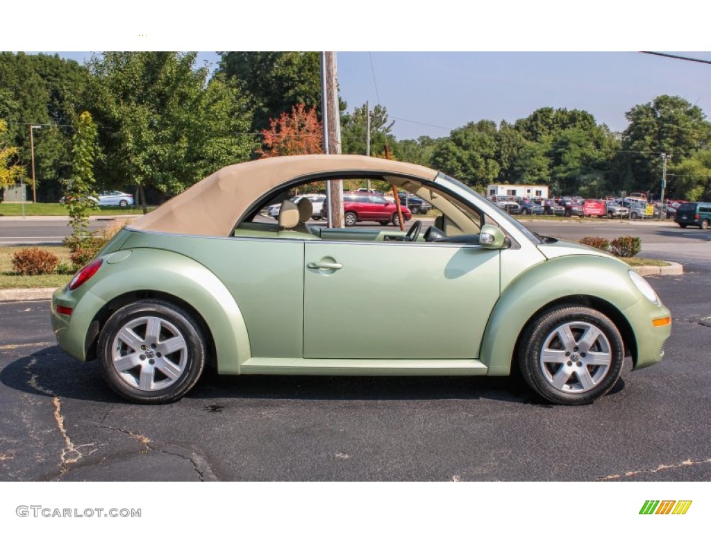2007 New Beetle 2.5 Convertible - Gecko Green Metallic / Cream photo #7