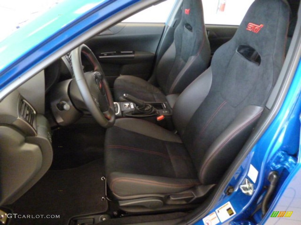 STI Black Alcantara/ Carbon Black Leather Interior 2014 Subaru Impreza WRX STi 4 Door Photo #85613143