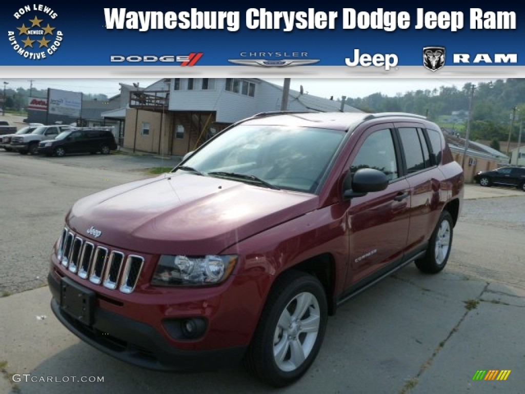 Deep Cherry Red Crystal Pearl Jeep Compass