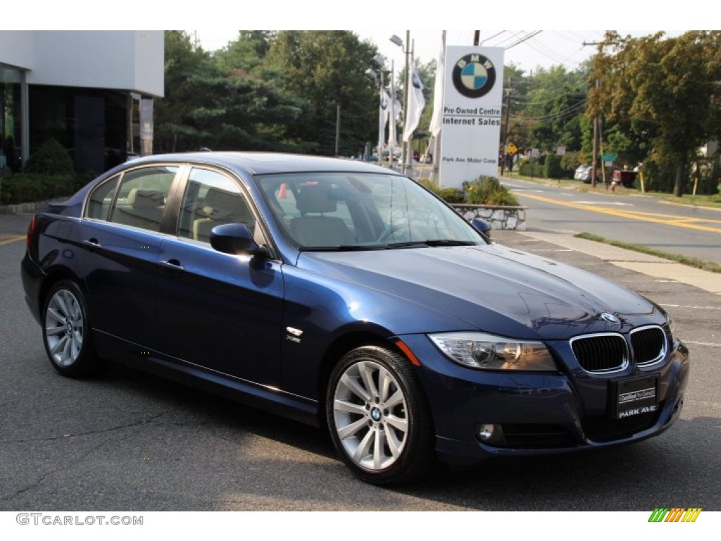 2011 3 Series 328i xDrive Sedan - Deep Sea Blue Metallic / Beige photo #3