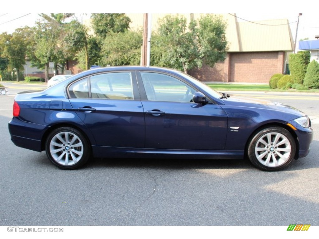2011 3 Series 328i xDrive Sedan - Deep Sea Blue Metallic / Beige photo #4