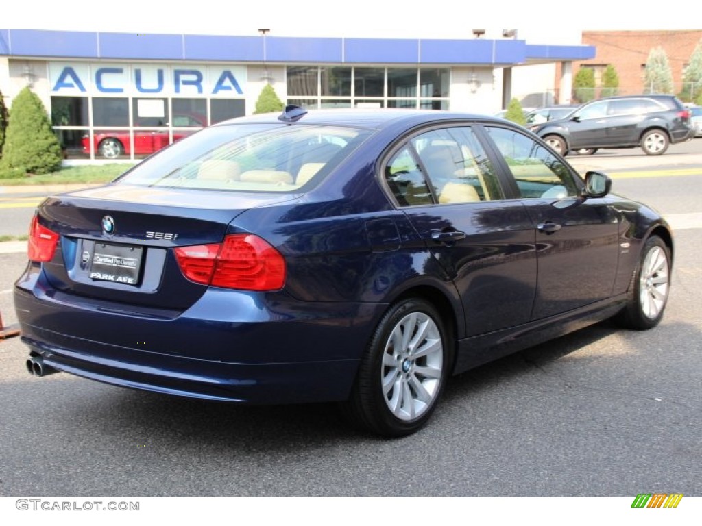 2011 3 Series 328i xDrive Sedan - Deep Sea Blue Metallic / Beige photo #5