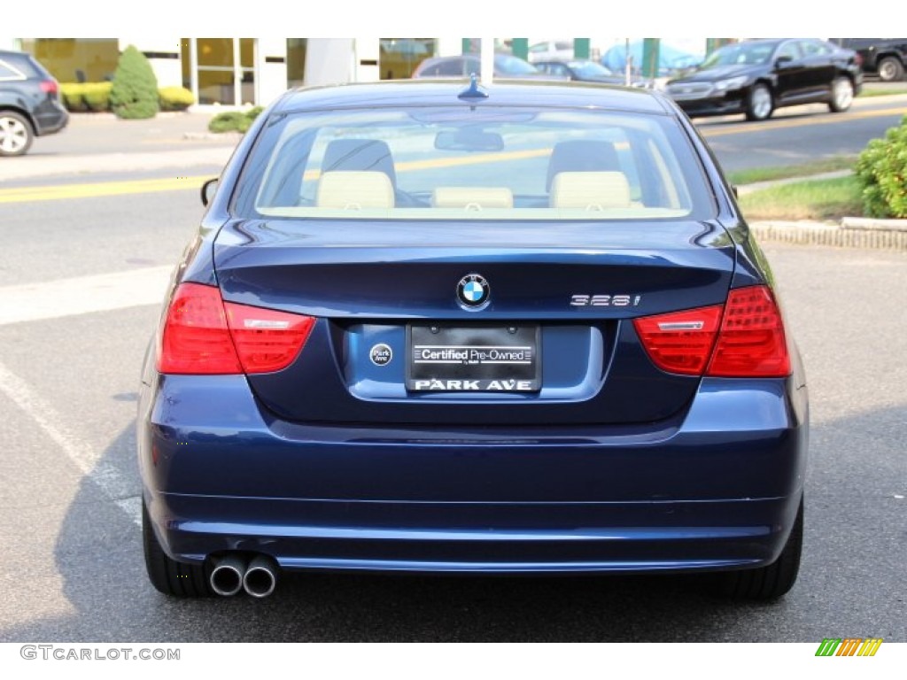2011 3 Series 328i xDrive Sedan - Deep Sea Blue Metallic / Beige photo #6
