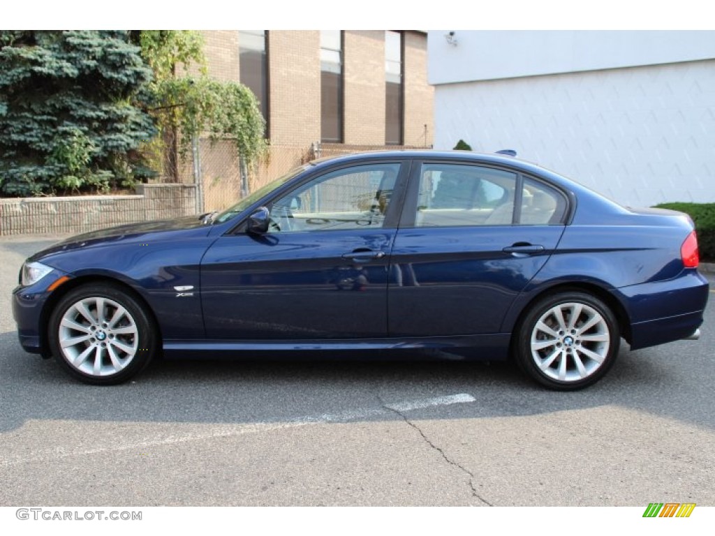 2011 3 Series 328i xDrive Sedan - Deep Sea Blue Metallic / Beige photo #8