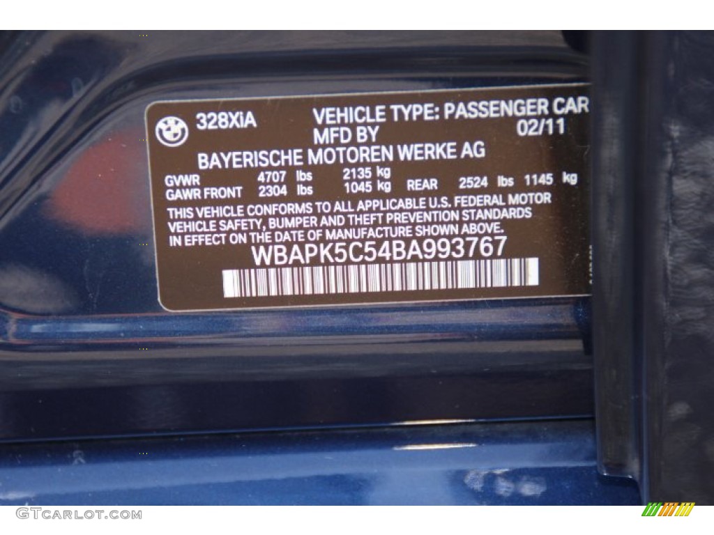 2011 3 Series 328i xDrive Sedan - Deep Sea Blue Metallic / Beige photo #33