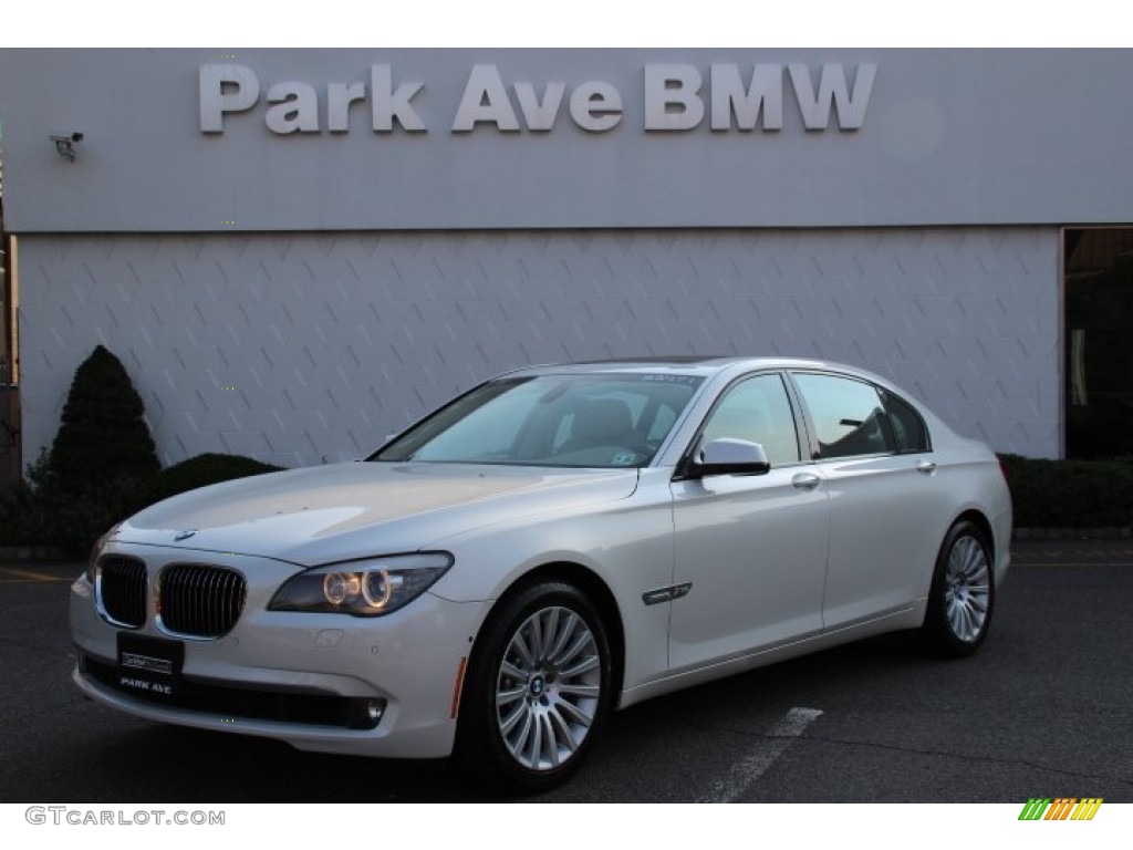 2010 7 Series 750Li xDrive Sedan - Mineral White Metallic / Oyster/Black Nappa Leather photo #1