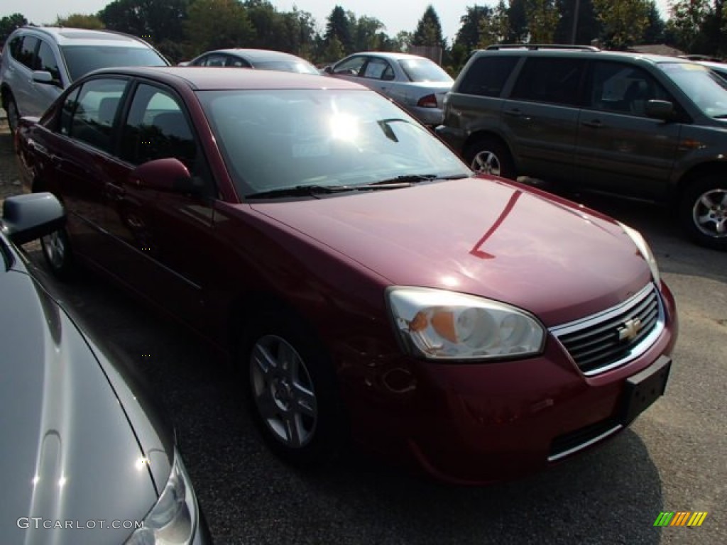 2006 Malibu LT V6 Sedan - Sport Red Metallic / Titanium Gray photo #1