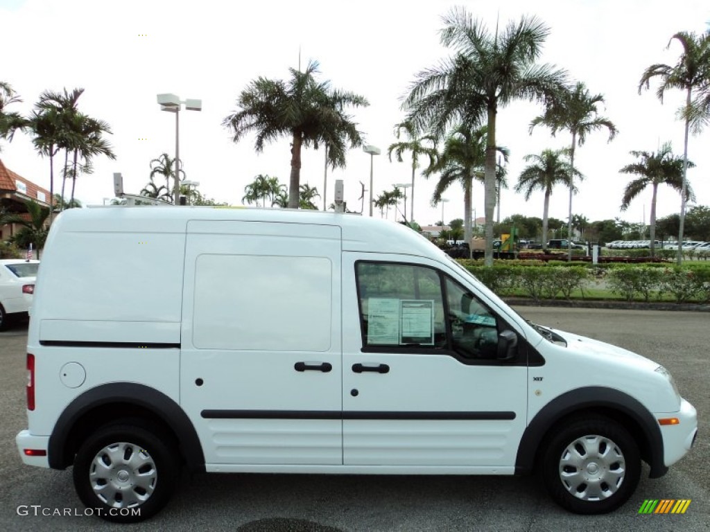 Frozen White 2012 Ford Transit Connect XLT Van Exterior Photo #85616104