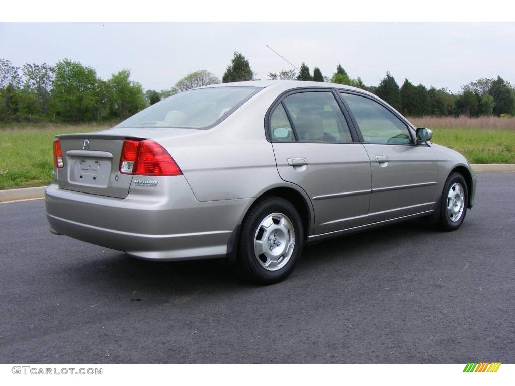 2005 Civic Hybrid Sedan - Shoreline Mist Metallic / Ivory photo #3