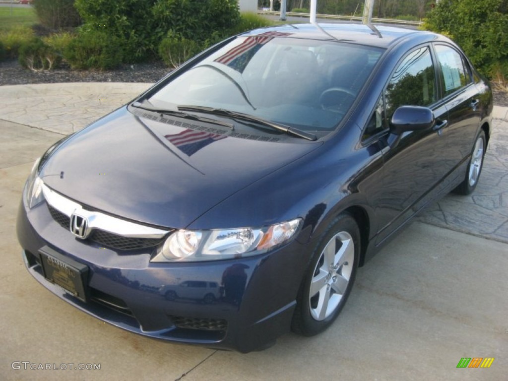 2010 Civic LX-S Sedan - Royal Blue Pearl / Black photo #1