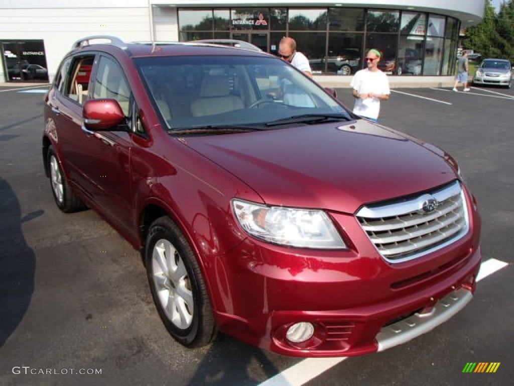 2010 Tribeca 3.6R Touring - Ruby Red Pearl / Desert Beige photo #1
