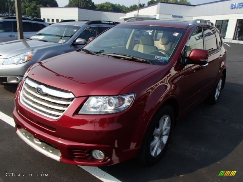 2010 Tribeca 3.6R Touring - Ruby Red Pearl / Desert Beige photo #3
