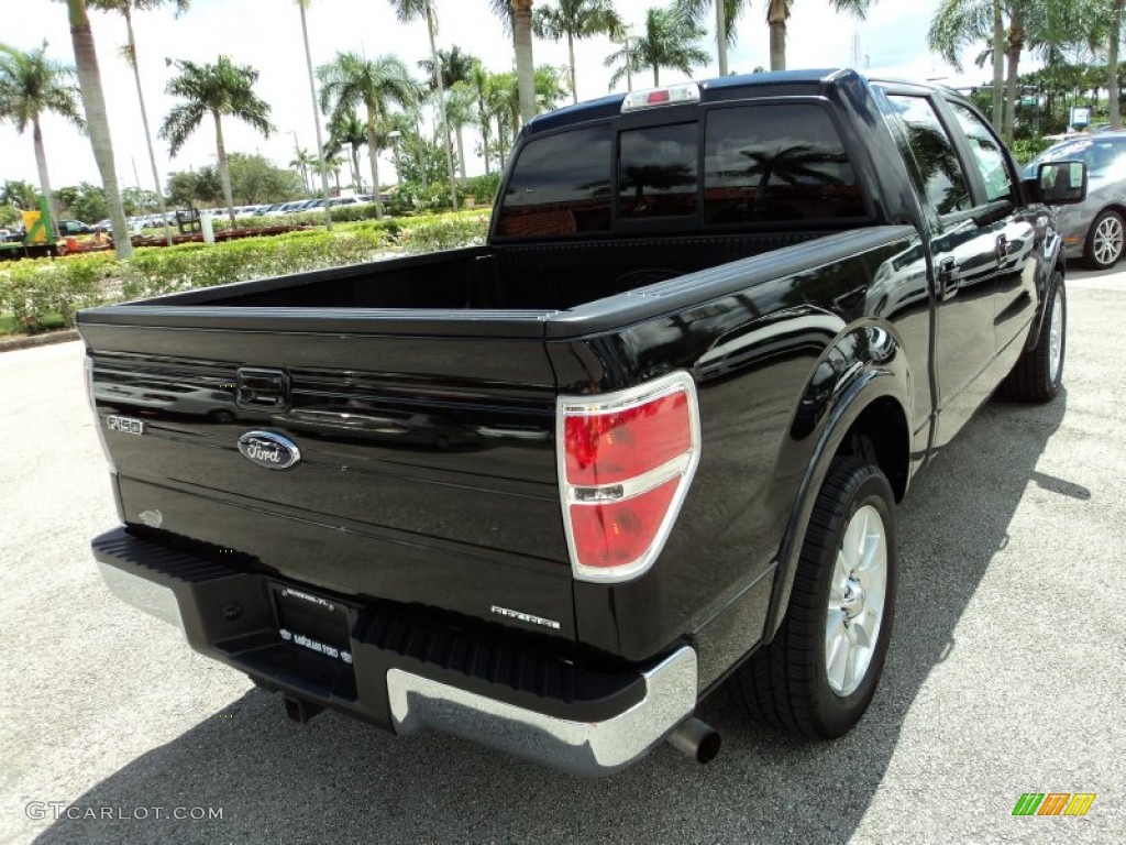 2011 F150 Lariat SuperCrew - Tuxedo Black Metallic / Black photo #6