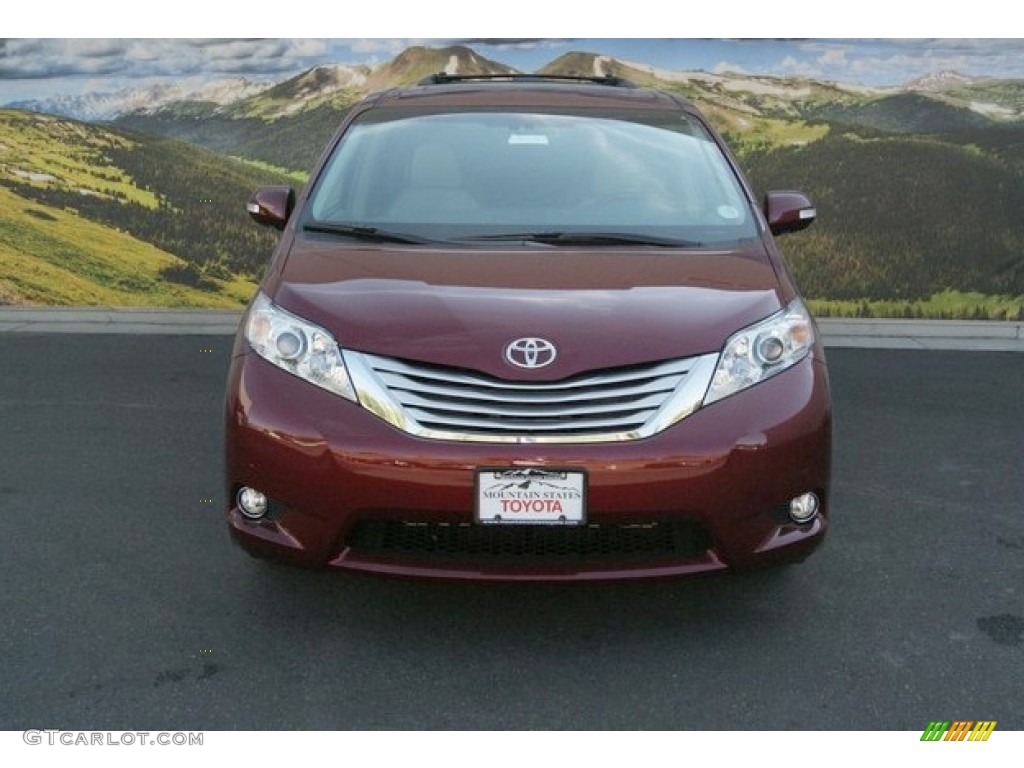 2014 Sienna Limited AWD - Salsa Red Pearl / Light Gray photo #2
