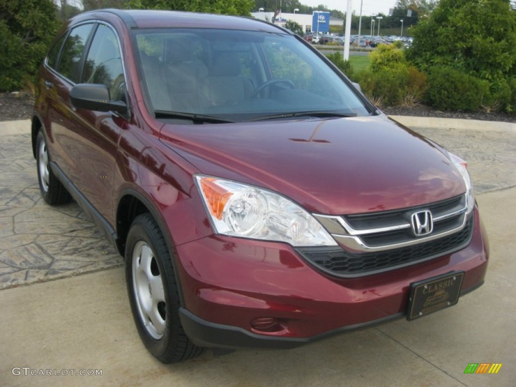 2011 CR-V LX 4WD - Tango Red Pearl / Gray photo #3