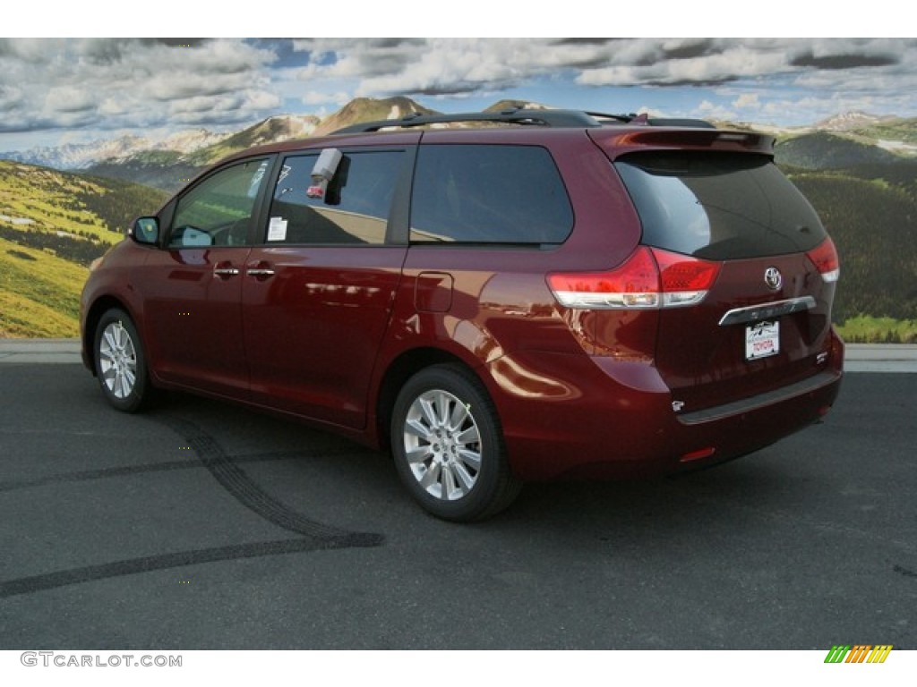 2014 Sienna Limited AWD - Salsa Red Pearl / Light Gray photo #3