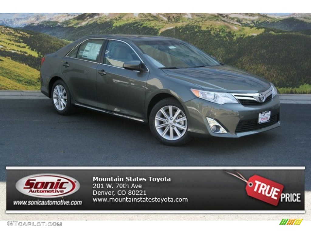 2014 Camry XLE - Cypress Pearl / Ivory photo #1