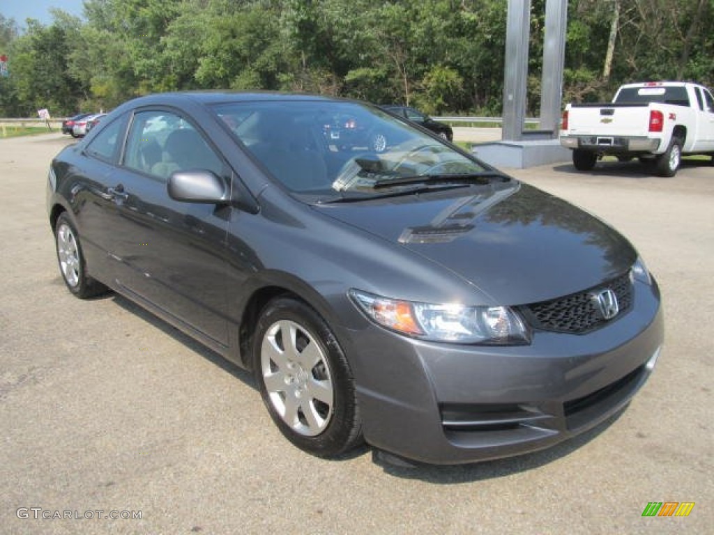 Polished Metal Metallic 2009 Honda Civic LX Coupe Exterior Photo #85622560